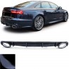 DIFFUSEUR SPORT NOIR PACK SPORT AVEC DOUBLE SORTIE POUR AUDI A6 4G 2014-2018 (06154)