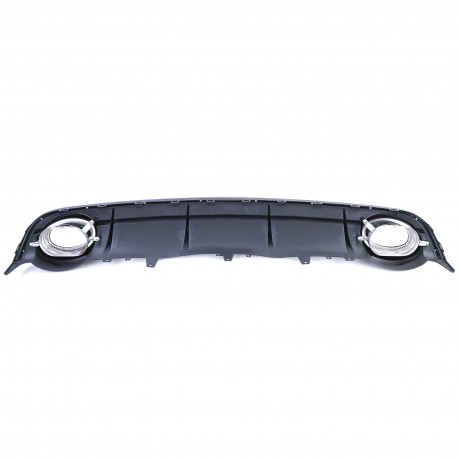DIFFUSEUR SPORT NOIR PACK SPORT AVEC DOUBLE SORTIE POUR AUDI A6 4G 2014-2018 (06154)