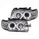 PHARES AVANTS CHROME FEUX ANGEL EYES ANNEAUX LED VW POLO 6N 1994-1999 (Z11077)