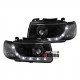 PHARES AVANTS NOIRS FEUX LED DEVIL EYES VW POLO 6N 1994-1999 (00992)