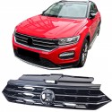 GRILLE CALANDRE SPORT NOIRE ET CHROME VW VOLKSWAGEN T-ROC 2017-2022 (06171)