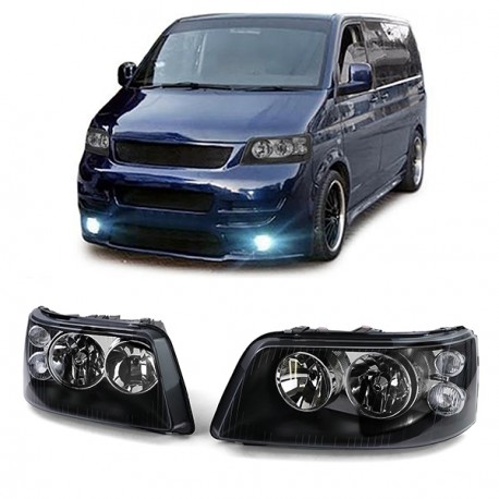 PHARES NOIRS VOLKSWAGEN BUS T5 2003 à 2009 (04351)