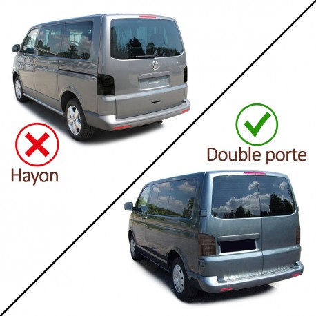 FEUX ROUGES NOIRS LEDS DYNAMIQUES VW T5 BUS TRANSPORTEUR COFFRE 2 PORTES 2003-2009 (06188)