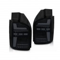 FEUX ROUGES NOIRS LEDS DYNAMIQUES VW T5 BUS TRANSPORTEUR COFFRE 2 PORTES 2003-2009 (06188)