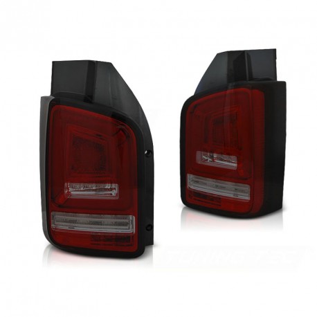 FEUX ROUGES FUMES FULL LED ET DYNAMIQUES VW T6 COFFRE 2 PORTES 2015-2019 (06201)