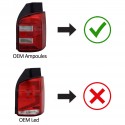 FEUX ROUGES FUMES FULL LED ET DYNAMIQUES VW T6 COFFRE 2 PORTES 2015-2019 (06201)