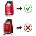 FEUX ROUGES NOIRS LEDS DYNAMIQUES VW T5 BUS TRANSPORTEUR COFFRE 2 PORTES 2003-2009 (06188)