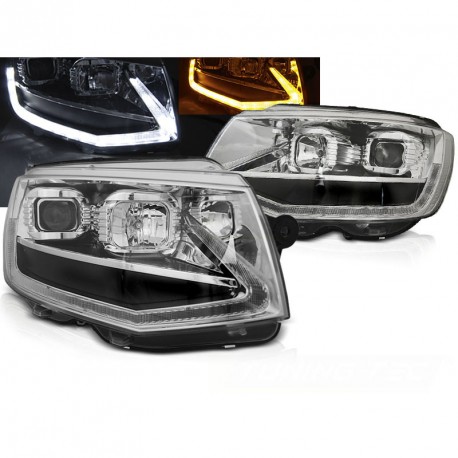 PHARES NOIRS FEUX DE JOUR CLIGNOTANTS LED DYNAMIQUES VW T6 2015-2019 (06207)