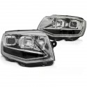 PHARES NOIRS FEUX DE JOUR CLIGNOTANTS LED DYNAMIQUES VW T6 2015-2019 (06207)