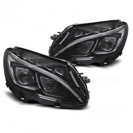 PHARES AVEC FEUX DE JOUR LED MERCEDES CLASSE C W205 2014-2018 (06240)