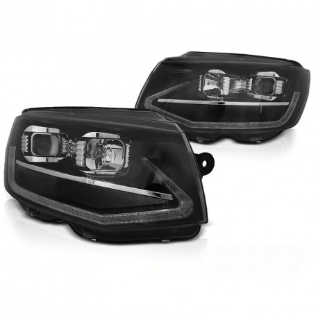 PHARES NOIRS FEUX DE JOUR CLIGNOTANTS LED DYNAMIQUES VW T6 2015-2019 (06207)
