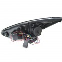 PHARES NOIRS FEUX DE JOUR LED CLIGNOTANTS DYNAMIQUES FORD FOCUS 3 2015-2018 (06284)