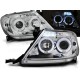 PHARES CHROMES FEUX ANNEAUX LED ANGEL EYES TOYOTA HILUX 2005-2011 (02714)