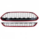 CALANDRE SPORT BORDURE ROUGE LOOK ST FORD FIESTA 2013-2017 (06314)