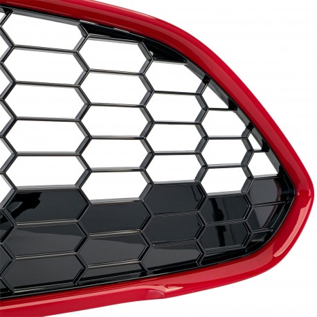 CALANDRE SPORT BORDURE ROUGE LOOK ST FORD FIESTA 2013-2017 (06314)