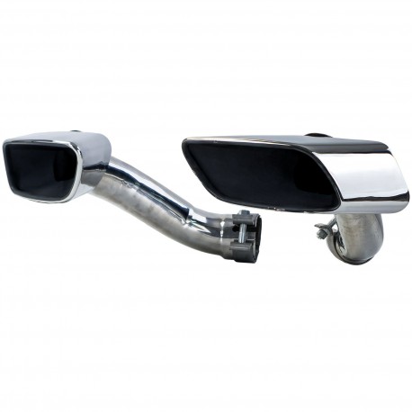 2 SORTIES ECHAPPEMENT CHROM SPORT PACK M POUR BMW X6 E71 30d 40d (06317)