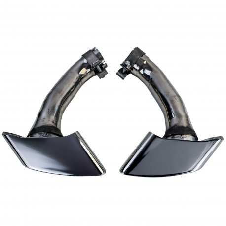 2 SORTIES ECHAPPEMENT CHROM SPORT PACK M POUR BMW X6 E71 30d 40d (06317)