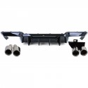 DIFFUSEUR SPORT DUPLEX AVEC SORTIE FACTICE NOIR BMW SERIE 5 F10 F11 520 523 525 528 530 (06326)
