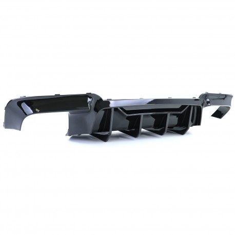DIFFUSEUR SPORT DUPLEX AVEC SORTIE FACTICE NOIR BMW SERIE 5 F10 F11 520 523 525 528 530 (06326)
