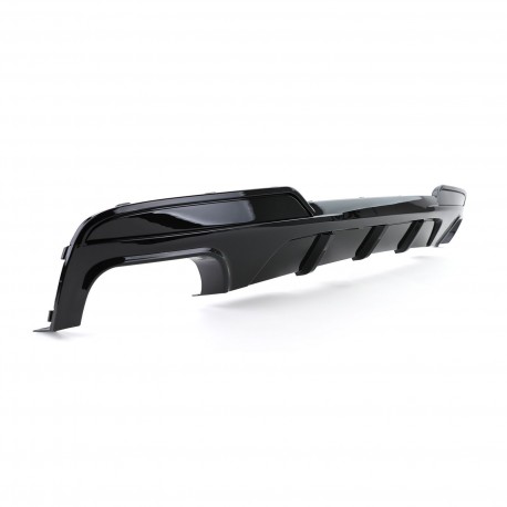 DIFFUSEUR SPORT DUPLEX AVEC SORTIES FACTICES NOIR BMW SERIE 5 F10 F11 520 523 525 528 530 (06327)