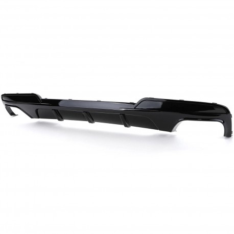 DIFFUSEUR SPORT DUPLEX AVEC SORTIES FACTICES NOIR BMW SERIE 5 F10 F11 520 523 525 528 530 (06327)