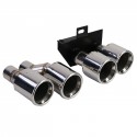 DIFFUSEUR SPORT DUPLEX AVEC SORTIES FACTICES NOIR BMW SERIE 5 F10 F11 520 523 525 528 530 (06327)