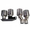 DIFFUSEUR SPORT DUPLEX AVEC SORTIES FACTICES NOIR BMW SERIE 5 F10 F11 520 523 525 528 530 (06327)
