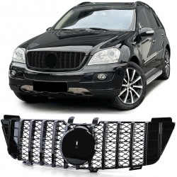 CALANDRE GRILLE PANAMERICANA LIGNE AMG GT-R FULL BLACK MERCEDES ML W164 PH1 2005-2008 (05703)