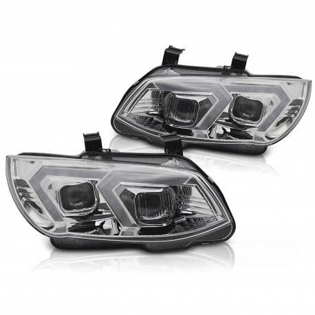 PHARES NOIRS FEUX DE JOUR 3D LED JAUNES BMW SERIE 3 E92 E93 XENON SANS ASF 2010-2013 (06373)