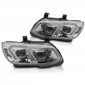 PHARES NOIRS FEUX DE JOUR 3D LED JAUNES BMW SERIE 3 E92 E93 XENON SANS ASF 2010-2013 (06373)