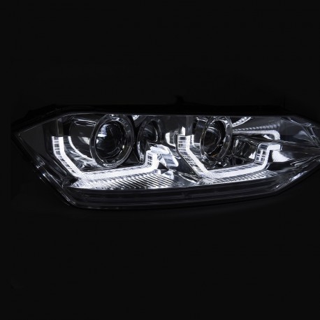 PHARES NOIRS FEUX CLIGNOTANTS SEQUENTIELS VW POLO 6 AW 2G 2017-2021 (05747)