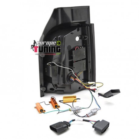 FEUX ROUGES FULL LED DYNAMIQUES VW T5 BUS TRANSPORTEUR HAYON 2003-2015 (06384)