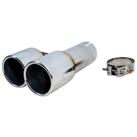 EMBOUT SILENCIEUX ECHAPPEMENT UNIVERSEL DOUBLE SORTIES DUPLEX (04422)