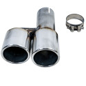 EMBOUT SILENCIEUX ECHAPPEMENT UNIVERSEL DOUBLE SORTIES DUPLEX (04422)