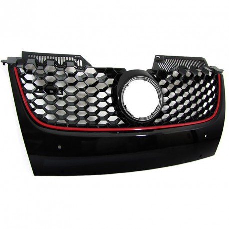 CALANDRE SPORT BANDE ROUGE VW VOLKSWAGEN GOLF 5 SPORT GTI & R32 AVEC PDC (02212)