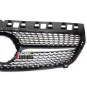 CALANDRE GRILLE DIAMANT NOIRE ET CHROME LIGNE GT-R MERCEDES CLASSE A W176 2012-2015 (06432)