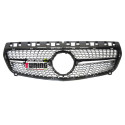 CALANDRE GRILLE DIAMANT NOIRE ET CHROME LIGNE GT-R MERCEDES CLASSE A W176 2012-2015 (06432)