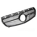 CALANDRE GRILLE DIAMANT NOIRE ET CHROME LIGNE GT-R MERCEDES CLASSE A W176 2012-2015 (06432)