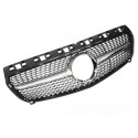 CALANDRE GRILLE DIAMANT NOIRE ET CHROME LIGNE GT-R MERCEDES CLASSE A W176 2012-2015 (06432)