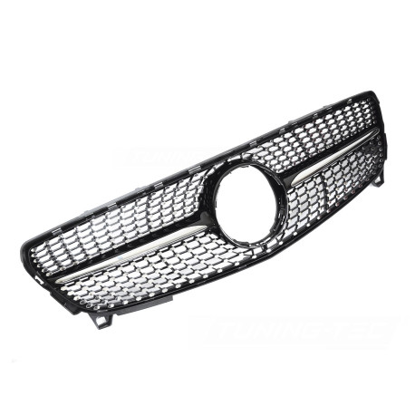 CALANDRE GRILLE DIAMANT SILVER CHROME LIGNE GT-R MERCEDES CLASSE A W176 2015-2018 (06434)