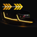 PHARES BANDES ROUGES CLIGNOTANTS DYNAMIQUES FEUX DE JOUR LED VW GOLF 7 2017-2019 (06438)