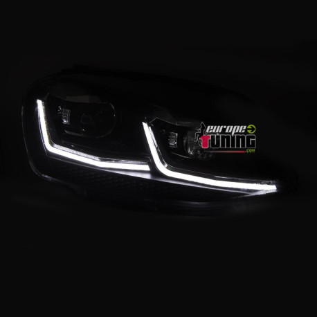 PHARES BANDES SILVER CLIGNOTANTS DYNAMIQUES FEUX DE JOUR LED VW GOLF 7 2017-2019 (06439)