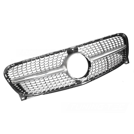 CALANDRE DIAMANT LIGNE AMG SILVER CHROME MERCEDES GLA X156 2013-2016 (06475)