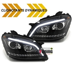 PHARES NOIRS FEUX CLIGNOTANTS LED DYNAMIQUES MERCEDES ML W164 2008-2011 PH2 (06492)