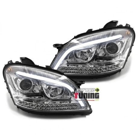 PHARES CHROMES FEUX CLIGNOTANTS LED DYNAMIQUES MERCEDES ML W164 2008-2011 PH2 (06493)