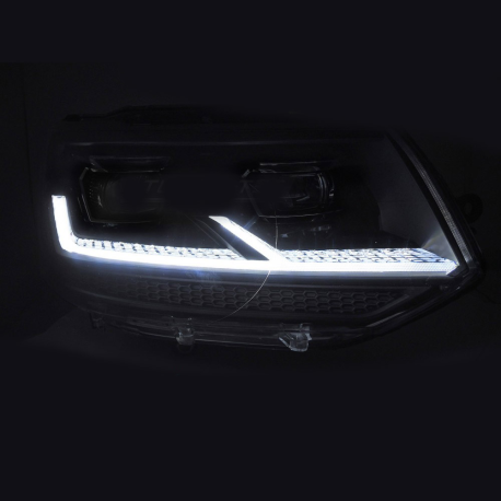 PHARES NOIRS CONVERSION FULL LED DYNAMIQUES VW T5 2009-2015 (06496)