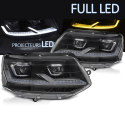 PHARES NOIRS ET CHROMES CONVERSION FULL LED VW T5 2009-2015 (06498)