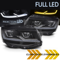 PHARES NOIRS ET CHROMES CONVERSION FULL LED DYNAMIQUES VW T6 2015-2019 (06499)