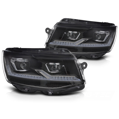 PHARES NOIRS ET CHROMES CONVERSION FULL LED DYNAMIQUES VW T6 2015-2019 (06499)