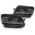 PHARES NOIRS ET CHROMES CONVERSION FULL LED DYNAMIQUES VW T6 2015-2019 (06499)